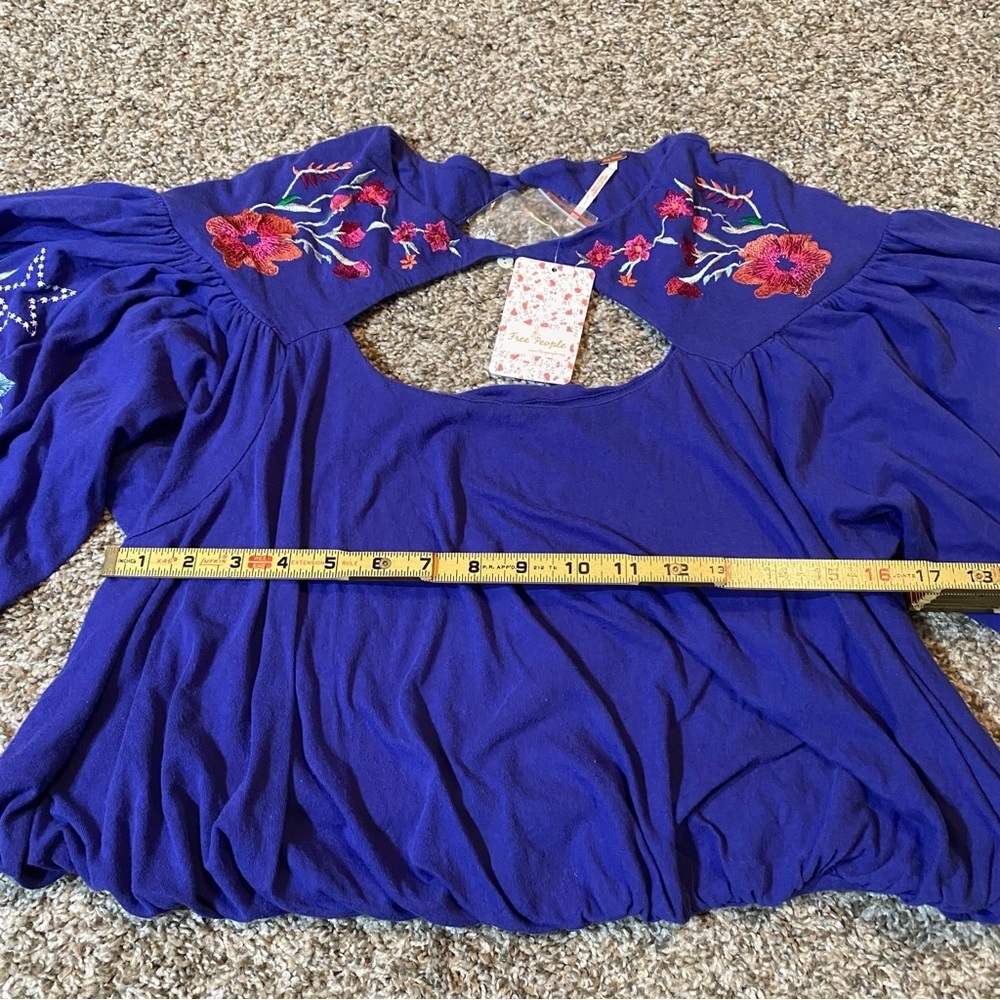 Free People Lita Embroidered Shirt in Size XS - Picture 10 of 13